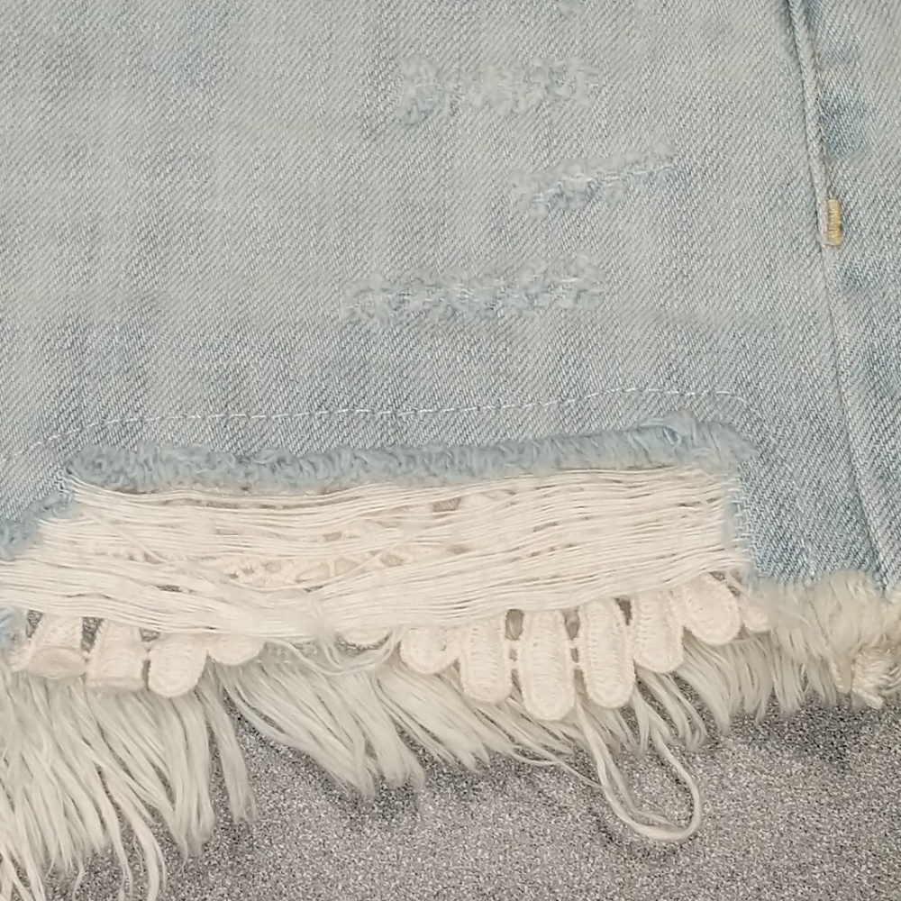 FREE PEOPLE Ripped Daisy Chain Shorts - Picture 6 of 6